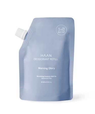 HAAN Natural Deodorant Refill for Women and Men Morning Glory with 24 Hour Odor Protection | Vegan Deodorant Balance Your Skin's | Aluminium Free Paraben Free - 4 Fl. Oz.