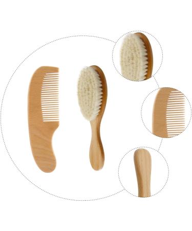 FRCOLOR 1 Set Shampoo Brush & Baby Bath Massager Combo - Soft Bristle Head Scrubber & Beech Baby Comb | Barber & Shower Hair Scalp Brush - Buy Online on SooperMarket.com