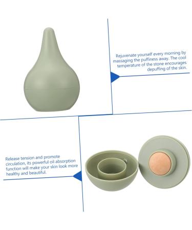 Housoutil Oil-Absorbing Ball Roller for Oily Skin - Nutragina Healthy Skin Tool - Smooth Skin Massaging Volcano Stone Bead - Facial Skincare Solution 7.5x5x5CM Green - Buy Online on SooperMarket.com