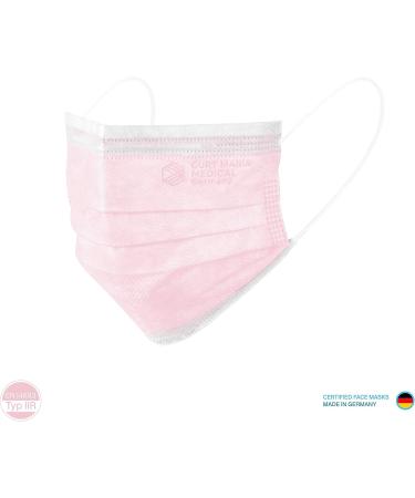 Dustpirate Curt Maria Medical 50 OP Masks - 3-Layer Surgical Face Masks Made in Germany Pink Ros Mouth Protection - Buy Now for International Shipping! - Buy Online on SooperMarket.com