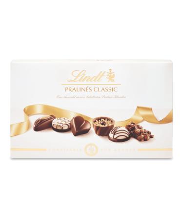 Lindt chocolate - chocolates for connoisseurs classic |200 g |Shaftel with 20 chocolates in 11 delicious varieties with and without alcohol |Praline gift |Chocolate gift Classic mixture 200 g (1 Pack)