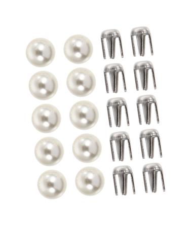 STOBOK Faux Pearls 150 Sets Embellishment Materials Studs Nail Fashion Clothing Handmade Four Rivets Design Buttons of