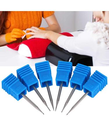Naroote Manicure Drill 6pcs Tungsten Steel Nail Art Manicure Drill Electric Manicure Grinding Head(1.4mm)