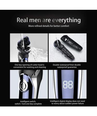 Premium Electric Shavers for Men | Waterproof Rotary Razors | Cordless & USB Rechargeable with Beard Trimmer - Buy Online on SooperMarket.com