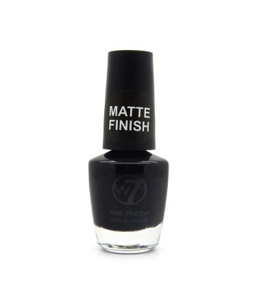 W7 Cosmetics Nail Polish Number 55 Matte Black 15 ml