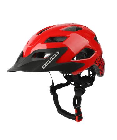 Kids Helmet, Exclusky Kids Bike Helmet Adjustable Safety Lightweight Children Bicycle Helmet for Kids Skating Cycling Scooter Boys and Girls Bicycle Helmets Ages 5-14 COLOR-1