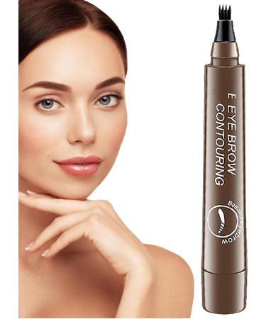 Eyebrow Liquid 4 Points Eyebrow | Microblading Eyebrow Pencil Long-Lasting Eyebrow Makeup for Natural-Looking Eyebrow Ngumms Dark Brown - Buy Online on SooperMarket.com