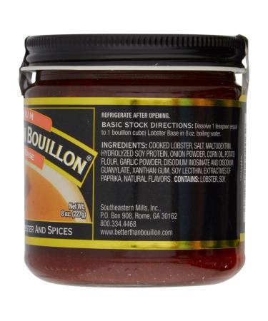 Better Than Bouillon Lobster Base 8oz Jar, Pack of 3 - Made from Cooked Lobster & Spices, Makes 9.5 Quarts, 38 Servings - Buy Online on SooperMarket.com