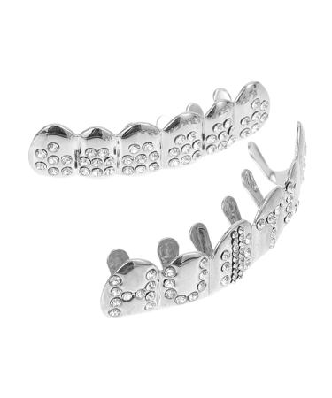 Didiseaon 1 Set Rhinestone Trim Diamond Decor Teeth Costume Cosplay Props Jewelry Letter Man