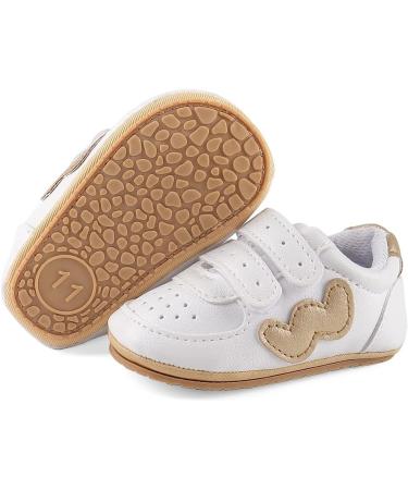 Cheerful Mario Baby First Walking Shoes | Soft PU Leather | Anti-Slip Sole | 6-12 Months | Gold - Buy Online on SooperMarket.com