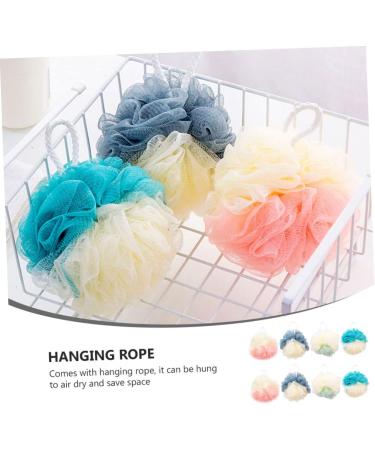 Buy Angoily 8pcs Color Matching Bath Ball Mesh Pouf & Men's Gloves - Soft Shower & Bath Scrubbers Perfect for Cleaning & Relaxation - Buy Online on SooperMarket.com