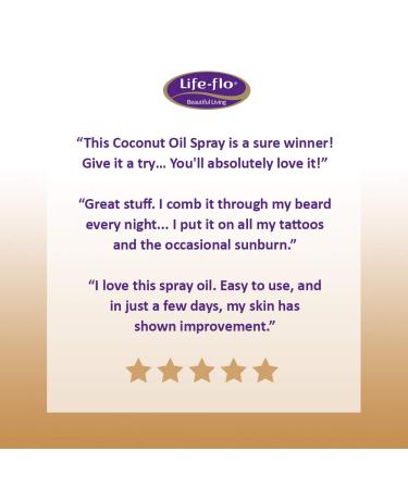 Life-flo Coconut Oil Spray 8oz | Pure Fractionated Moisturizer for Dry Skin & Hair - Buy Online on SooperMarket.com