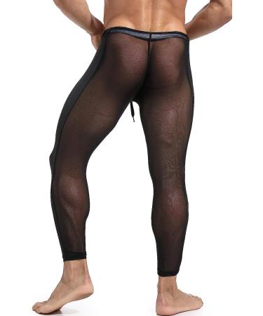 MIZOK Men's Mesh Yoga Pants Compression Tights Medium Black - Buy Online on SooperMarket.com
