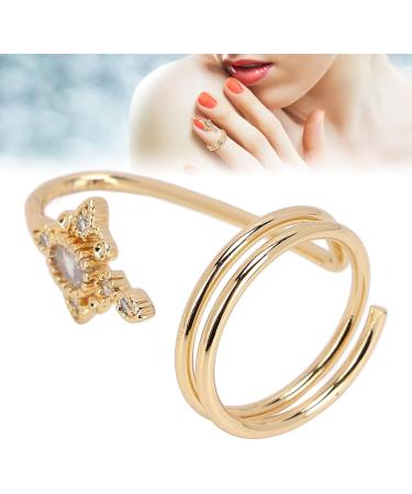 Women Finger Nail Ring Fashionable Fingernail Rings Nail Art Accessory for Parties and Daily Life (3057 gold) - Buy Online on SooperMarket.com