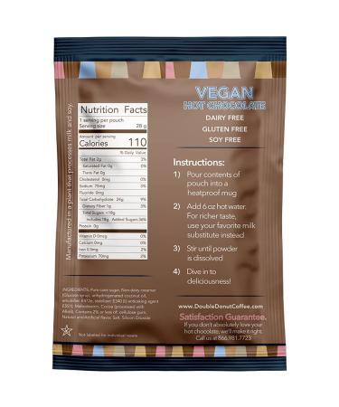 Double Donut Dairy Free Hot Chocolate Mix - 30 Count Vegan Instant Packets - Buy Online on SooperMarket.com