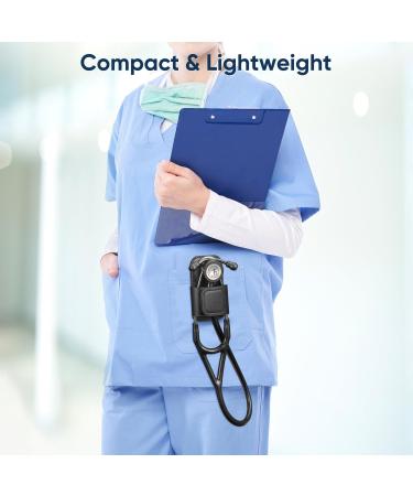 PU Leather Stethoscope Holder Clip - Lightweight Portable Holster for Nurses EMTs & Medical Students - Compatible with 3M Littmann & Most Stethoscopes - Black - Buy Online on SooperMarket.com