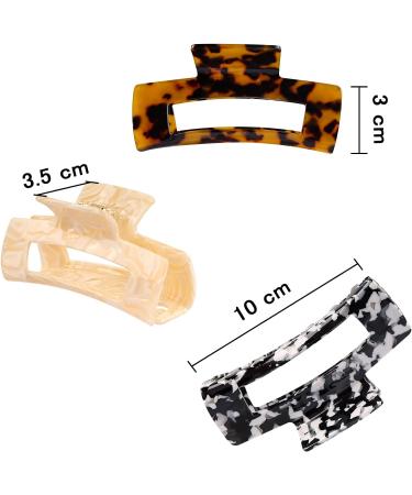HAYHOI 4PCS Hair Claw Clips | Acrylic French Butterfly Jaw Clips Set | Leopard Print Hair Accessories for Women & Girls - Buy Online on SooperMarket.com