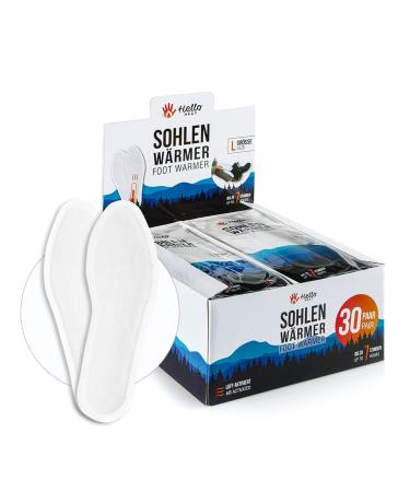 Hello Heat -warm pack - 5 10 or 30 pairs of sole warmer in size.S (36-40) or L (41-45) i shoe heating for 7h I immediately warming insole (heat sole) i foot warmer for shoes ski shoes & boots 41-45 (L) 5