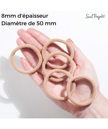 Soul Project 50-Piece Blonde Hair Ties - No Metal Elastic Bands for All Hair Types | Perfect for Ponytails & Buns | Ideal for School Work Gym - Dark Blonde Hair Accessories - Buy Online on SooperMarket.com