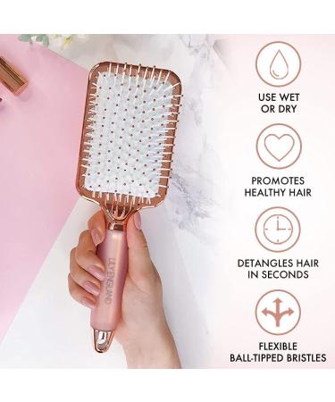 Paddle Brush for Detangling & Styling - Professional Large Hairbrush for All Hair Types - Rose Gold Black by Lily England - Buy Online on SooperMarket.com