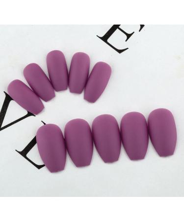 240pc Short Coffin Matte False Nails Set with Case - Trendy Mixed Colored Acrylic Fake Nail Tips for Kids/Women/Girls - Buy Online on SooperMarket.com