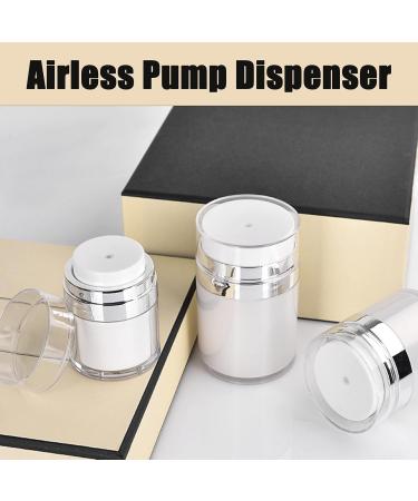 50ML Round Airless Cream Pump Containers Refillable Empty Cream Dispenser Jars Plastic Cream for Lip Balm Sample - Buy Online on SooperMarket.com