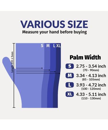 Klex Nitrile Exam Gloves - Medical Grade, Powder & Latex Free, Food Safe, Lavender - 100, 300, 1000 Count - S M L XL - Medium Size - Buy Online on SooperMarket.com