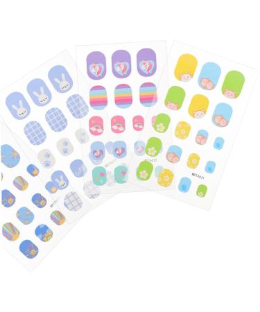 Gogogmee 8 Sheets Children's Nail Stickers Nails False Nail Nails for False Nails Nails Press on Nails for False Nail Tips Fake Nails False Nail for - Buy Online on SooperMarket.com