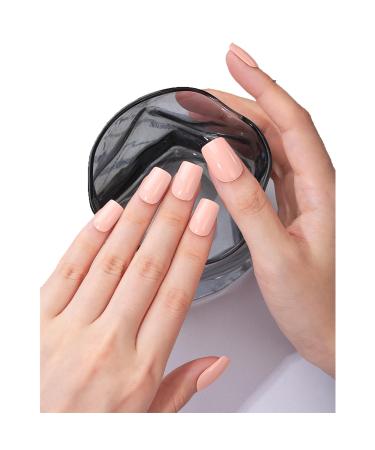 Buy Peachy Pink Gel Nail Strips | 22 Long-Lasting Self-Curing Nail Wraps | Easy Application with Prep Pads & Tools - Buy Online on SooperMarket.com