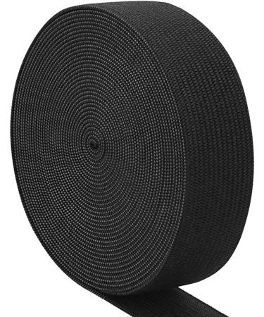 DuraCoin Elastic Bands - 20 Yard x 1.5 inch Black Elastic for Sewing, Knitting, Wig Making, and Spool - Buy Online on SooperMarket.com