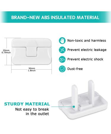 Baby Proofing Outlet Covers (40 Pack) - Child Proof Outlet Plug Covers with Hidden Pull Handle - Prevent Electric Shock Hazard - Outlet Protector for Kids Safety - Buy Online on SooperMarket.com