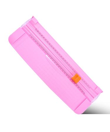 Portable Paper Cutter Guillotine Paper Trimmer Scrapbooking with Security Safeguard for Standard Cutting of A2 A3 A4 A5 Paper, Photos or Labels - Pink