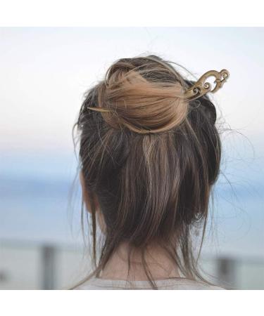 Buy 12 PCS Antique Bronze Chinese Hair Sticks - Vintage Decorative Hairpins for DIY Hair Accessories - Buy Online on SooperMarket.com
