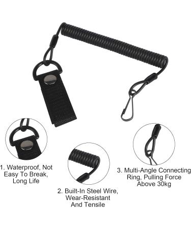 Belihome Paracord Tactical Lanyard | Elastic Fishing Key Ring | Durable Spiral Keychain Safety Rope - Buy Online on SooperMarket.com
