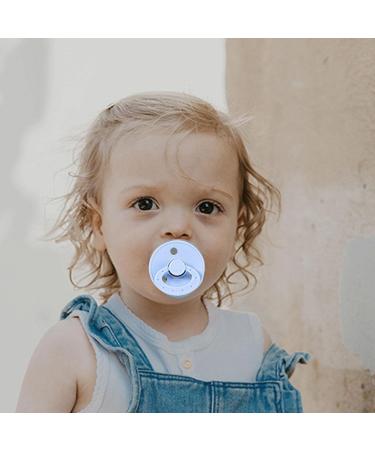Virtcooy 5-Piece Silicone Pacifiers Set for Infants - Natural Rubber Newborn Pacifiers with Large Air Holes - Ideal for Teething - Blue - Buy Online on SooperMarket.com