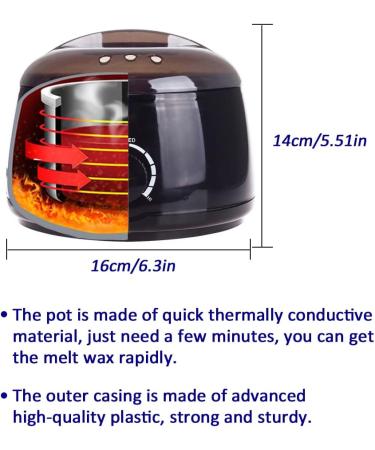 Wax Heater Waxing Kit - Professional Hair Removal Set with Warmer, 6 Hot Wax Beans, 10 Wax Spatulas - 600g Pack - Buy Online on SooperMarket.com