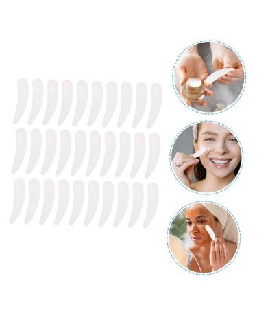 Angoily 100pcs Mask Scoop - Mini White Spatulas for Face Cream & Skin Care | Perfect Mixing Spoons for Makeup & Eye Cream - Buy Online on SooperMarket.com