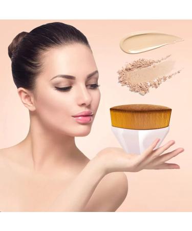 Multifunctional Pink Foundation Makeup Brush for Flawless Liquid and Powder Blending - Buy Online on SooperMarket.com