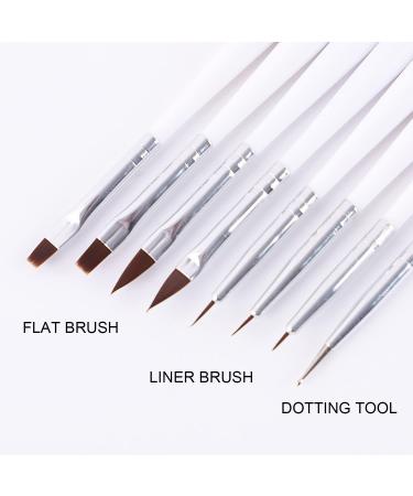 8 Pieces Gel Nail Brush Set - Acrylic & UV Gel Nail Art Brushes for Painting & Manicure - Professional Nail Design Accessories - Buy Online on SooperMarket.com