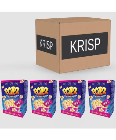 4 x (3x90g) Sweet Microwave Popcorn Whole Grain Snack Lunch Box Treat Food 2-4min Ready Meal - Buy Online on SooperMarket.com