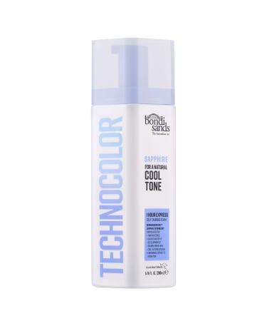 Bondi Sands Technocolor 1-Hour Express Sapphire Self-Tanning Foam Easy Application Streak Free Fake Tan - Fast-Acting Body Tan for Natural-Looking Glow (200ml)