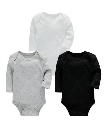 Bestele Baby Bodysuits Bodysuit for Newborn Boys and Girls Cotton Baby Onesies Rompers Short Sleeve for Toddler Infant 0-3-6-9-12-18-24 Months Coverall Undershirt Set 3*Set 5 Fl 18-24 Months