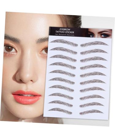 FOYTOKI Authentic Eyebrows 4pcs Stimulation Grooming Tools Natural Girl Hair-like Women Transfer Shaping False Peel Hair- D 21x15cm Brown - Buy Online on SooperMarket.com