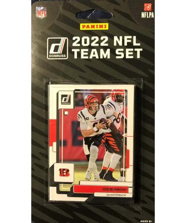 Cincinnati Bengals 2022 Donruss Factory Sealed Team Set Featuring Joe Burrow and Rated Rookie Cards of Daxton Hill and Cam Taylor-Britt