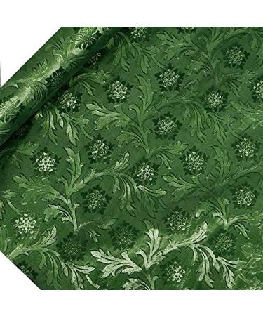 Moss Green Embossed Floral Foils 20 X 10 Yards