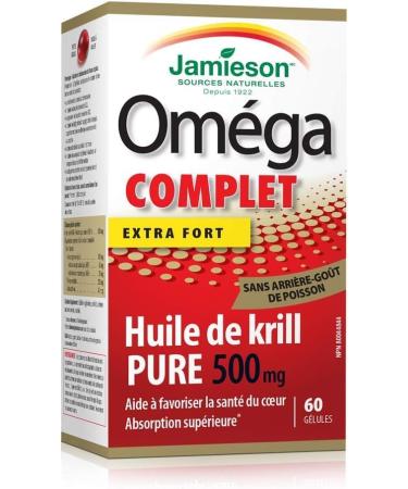 Jamieson Omega Complete Super Krill 500mg 60's 60 Softgels 60 count (Pack of 1) - Buy Online on SooperMarket.com