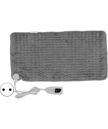 Soft Electric Heating Pad for Stiff Shoulders - Relieve Pain | EU Plug 220-240V - Silver Gray - Buy Online on SooperMarket.com