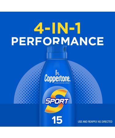 Coppertone Sport Sunscreen Spray SPF 15 | Water Resistant 5.5 Oz - Buy Online on SooperMarket.com