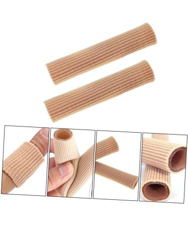PLAFOPE 2pcs Gel Finger Toe Cover Thumb Protector - Elastic Silicone Wrap Bandages for Toe and Finger Support - Flesh Color - Buy Online on SooperMarket.com
