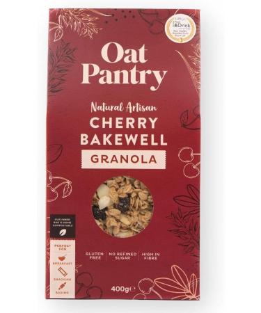Oat Pantry Cherry Bakewell Granola 400g (10 Servings) | 100% Natural Gluten Free High in Fibre Vegan No Refined Sugar | Made in UK - Buy Online on SooperMarket.com